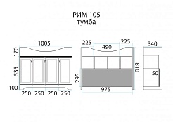Misty Мебель для ванной Рим 105, зеркало-шкаф – фотография-11
